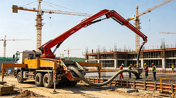 Concrete Pump Pipe & Fittings in Application