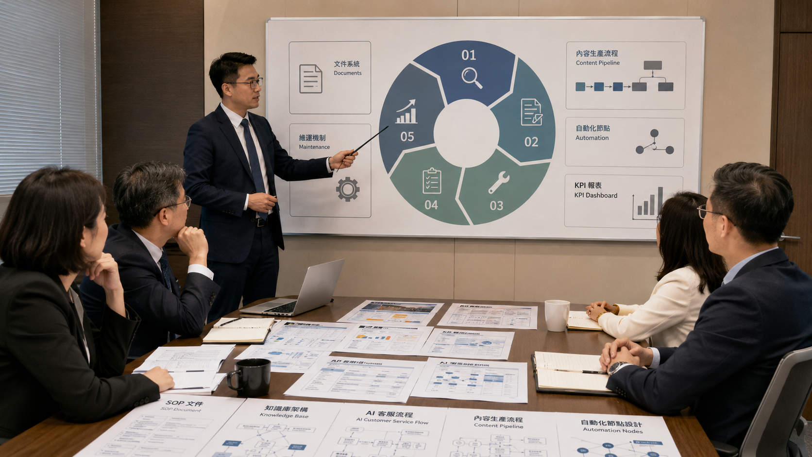 Yotron AI 商業落地核心原則示意圖