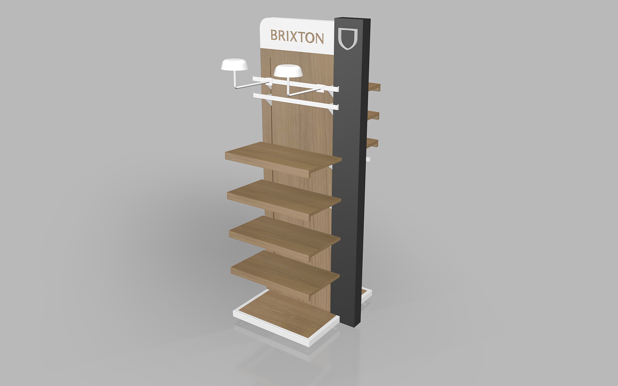 Custom POP display stand with stainless steel and powder coating finish