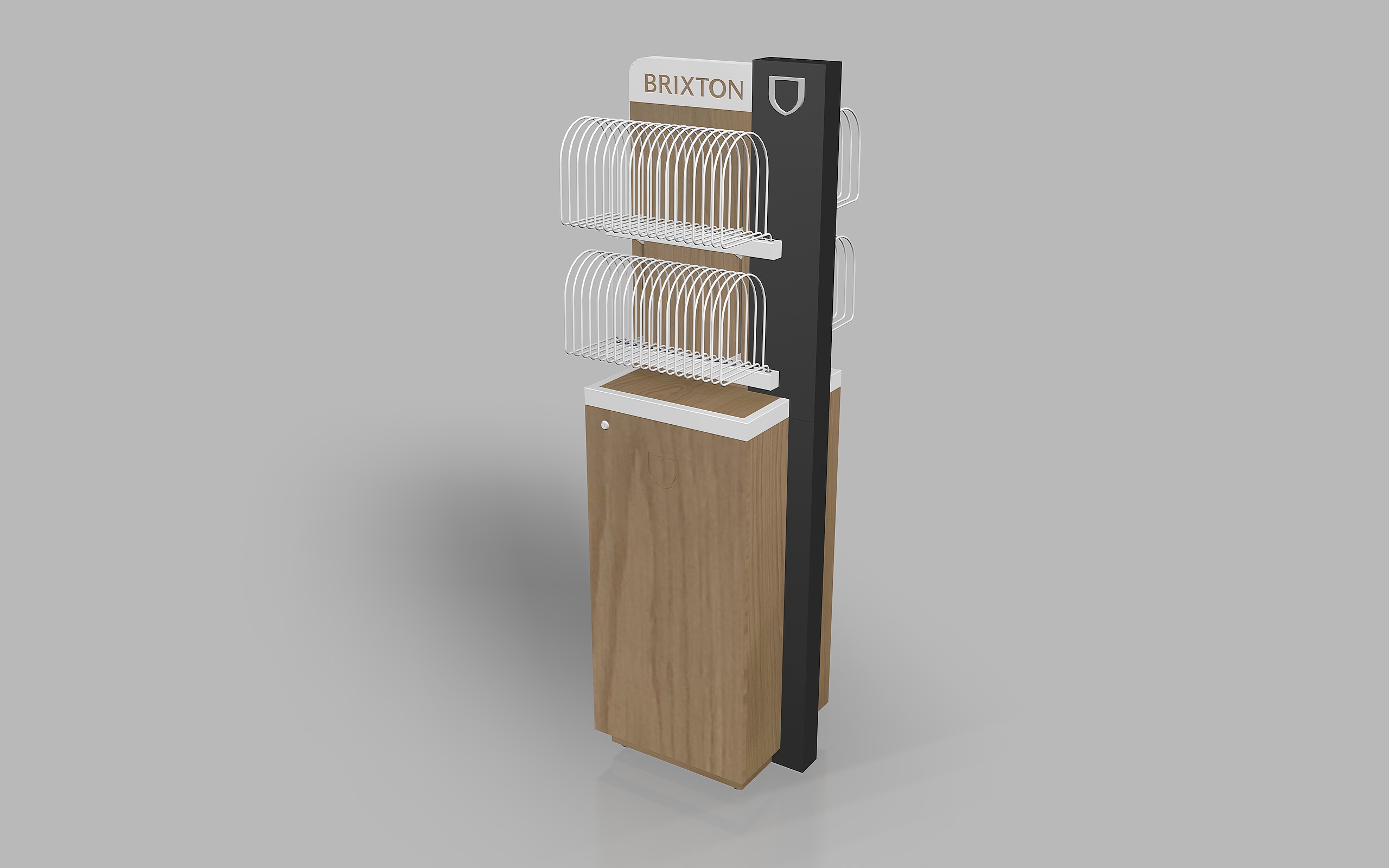 Custom metal POP display stand with powder coating finish