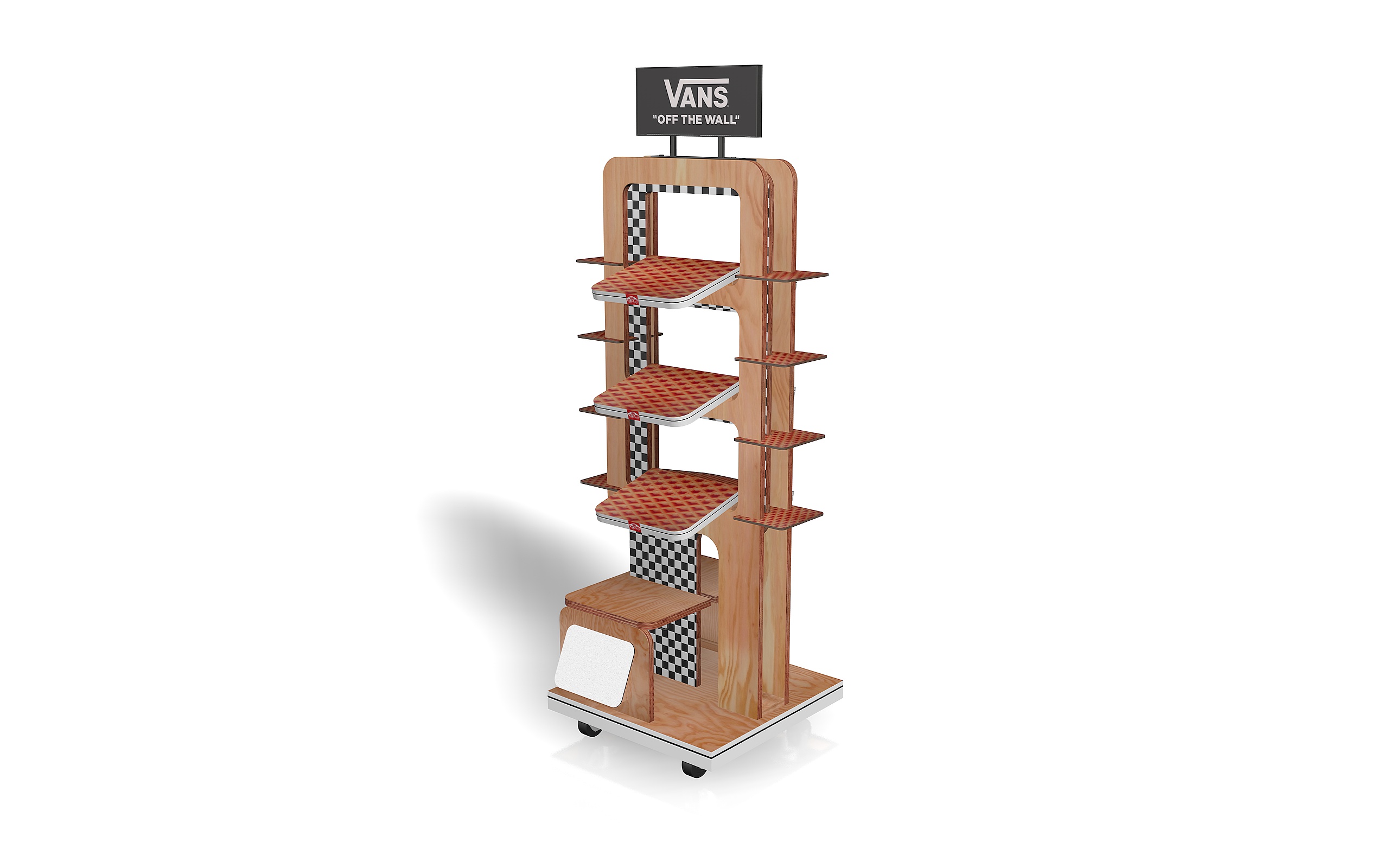 Custom metal floor standing POP display stand for retail stores