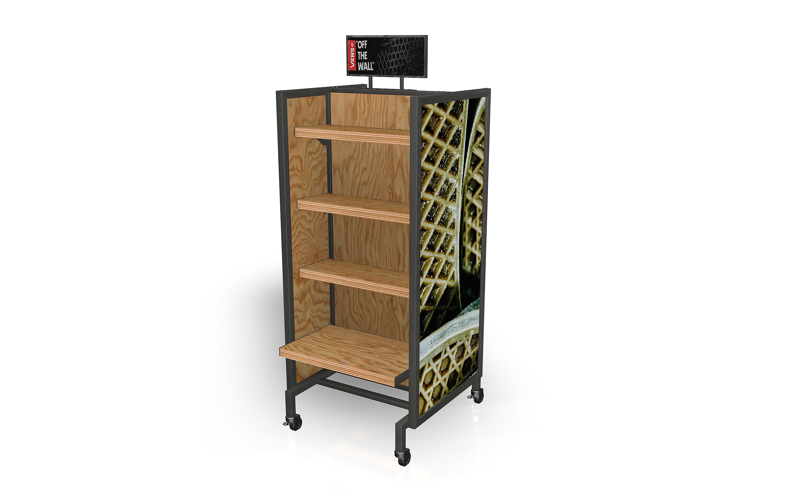 Custom Wood Store Fixture in retail environment