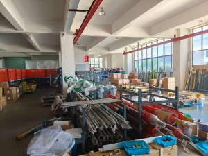 Spacious raw material and finished product warehouse, sufficient inventory for fast delivery of standard models.
