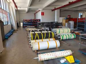 Raw material storage area, stocking high-quality paper and film materials to ensure stable product performance.

