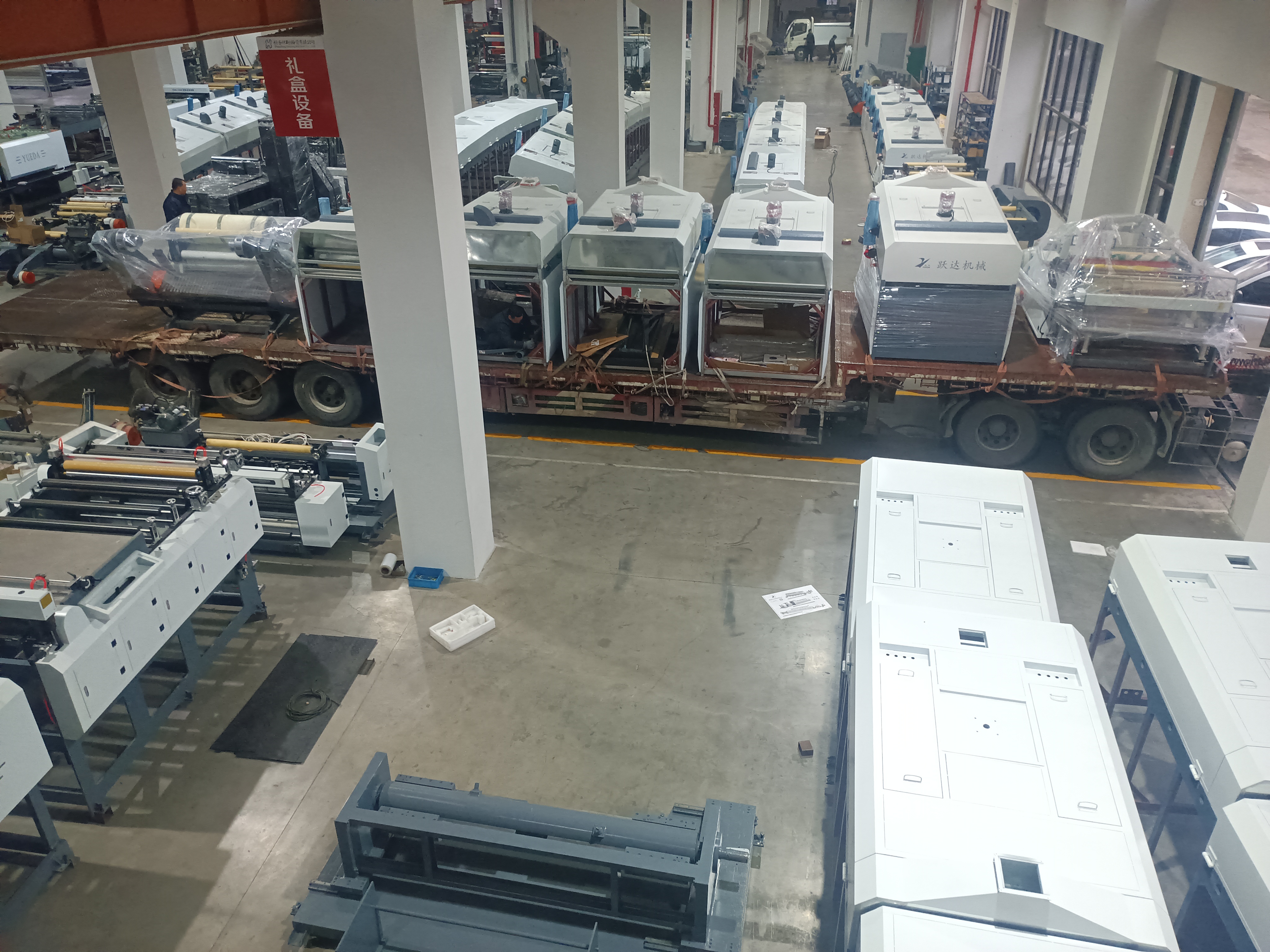 Well-packaged equipment parts ready for shipment from YUEDA factory to global markets