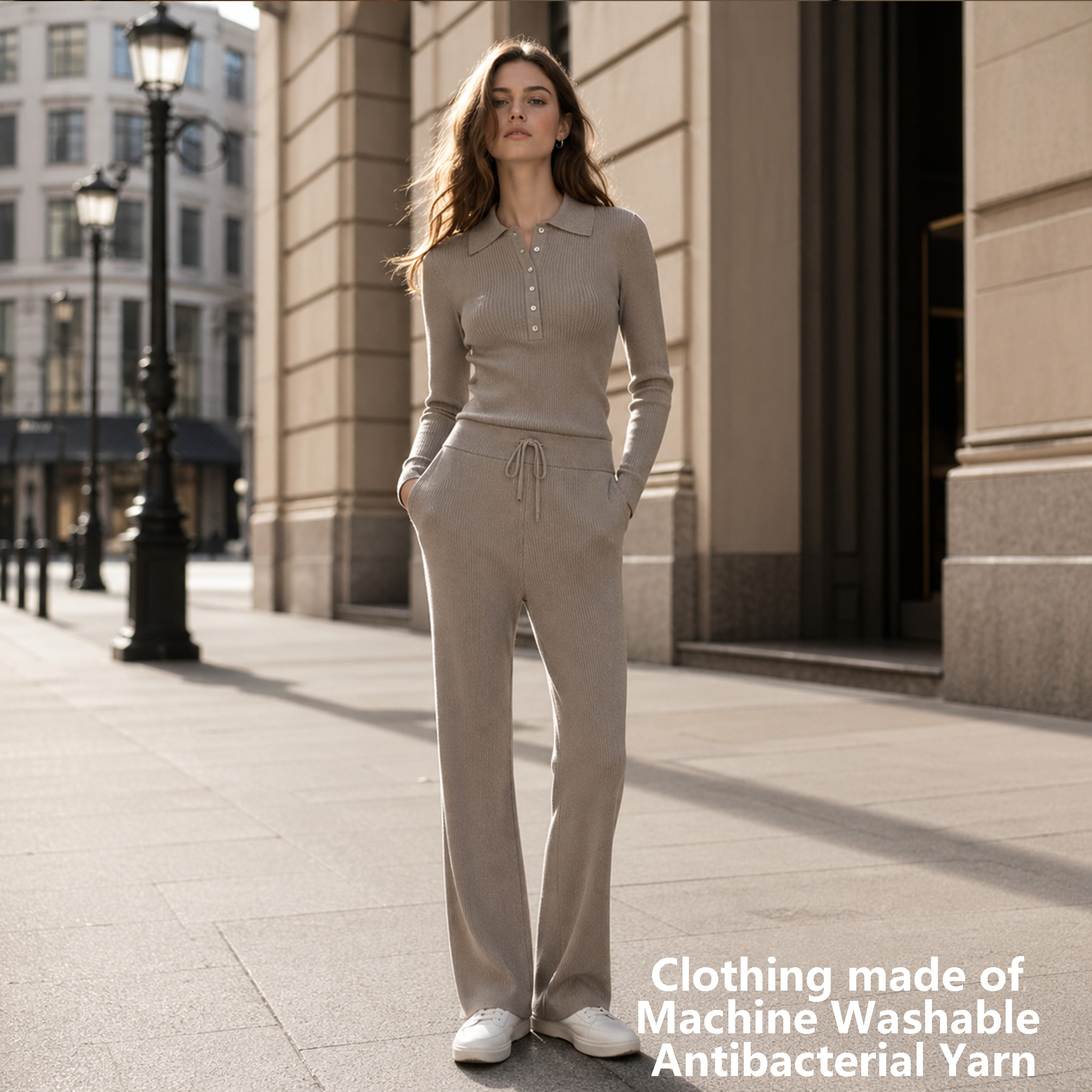 Machine washable antibacterial yarn garment example