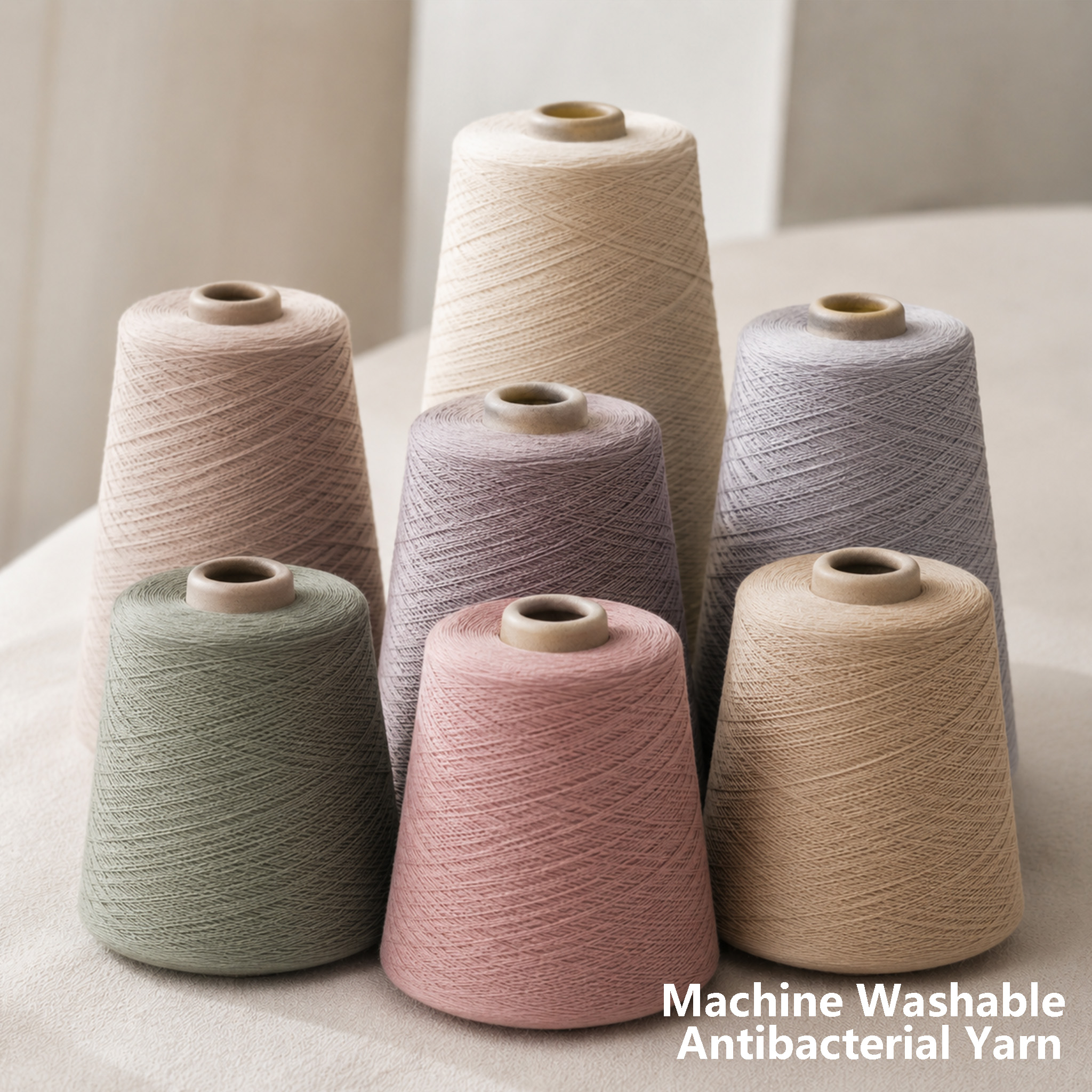 Machine washable antibacterial yarn Machine washable antibacterial yarn product sample