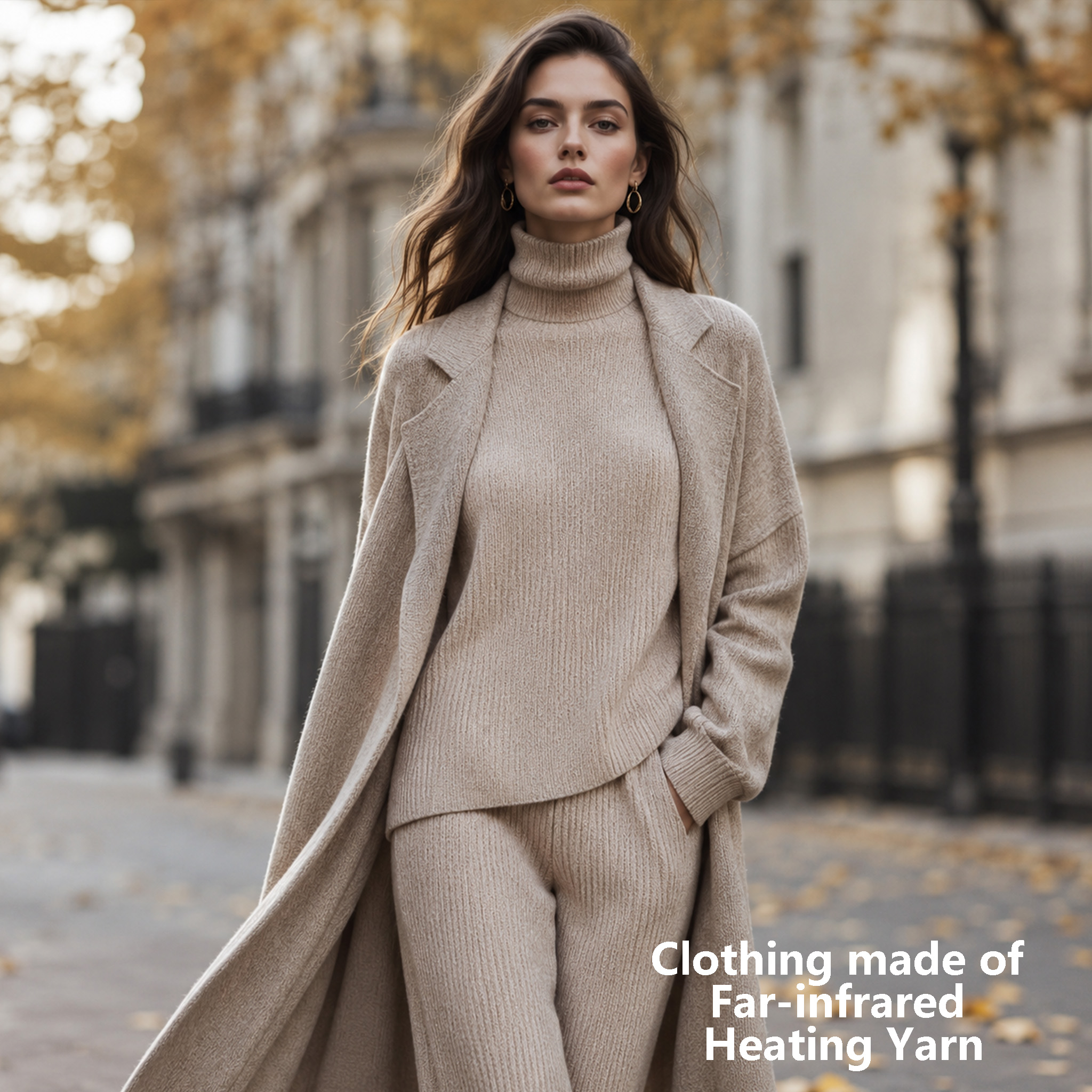Clothing made of Far-infrared Heating Yarn demonstrating thermal performance