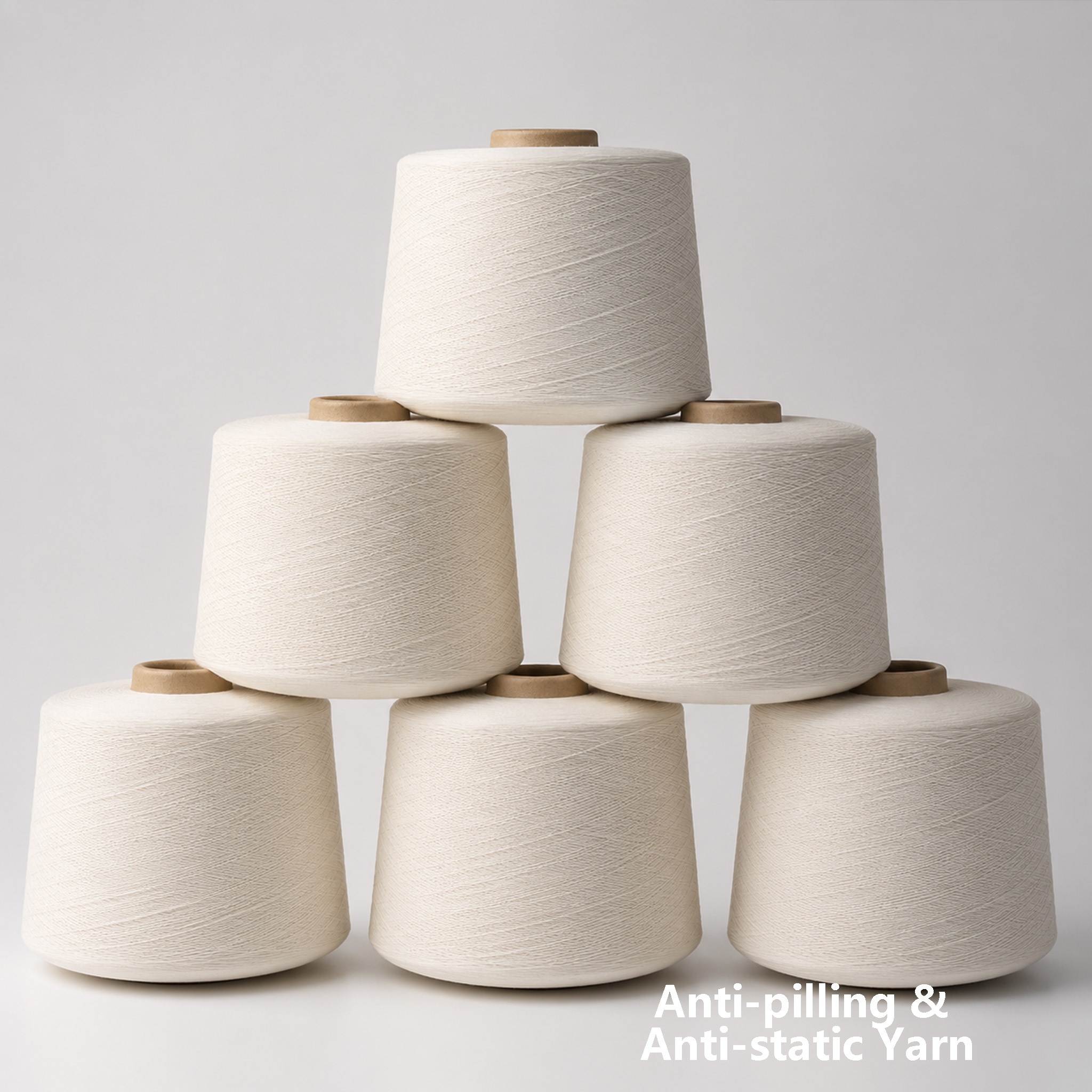 Anti-pilling and anti-static functional yarn YX-FUNC-001 on cone