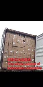 The whole cabinet ofIndonesian cosmetics