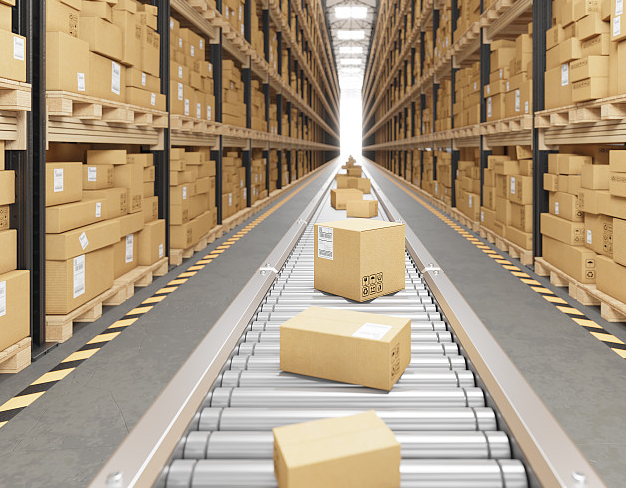 Logistics scene showing freight handling for electronics manufacturer