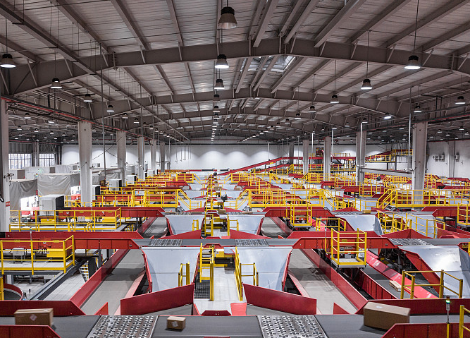 Electronics cargo ready for loading at Guangzhou warehouse