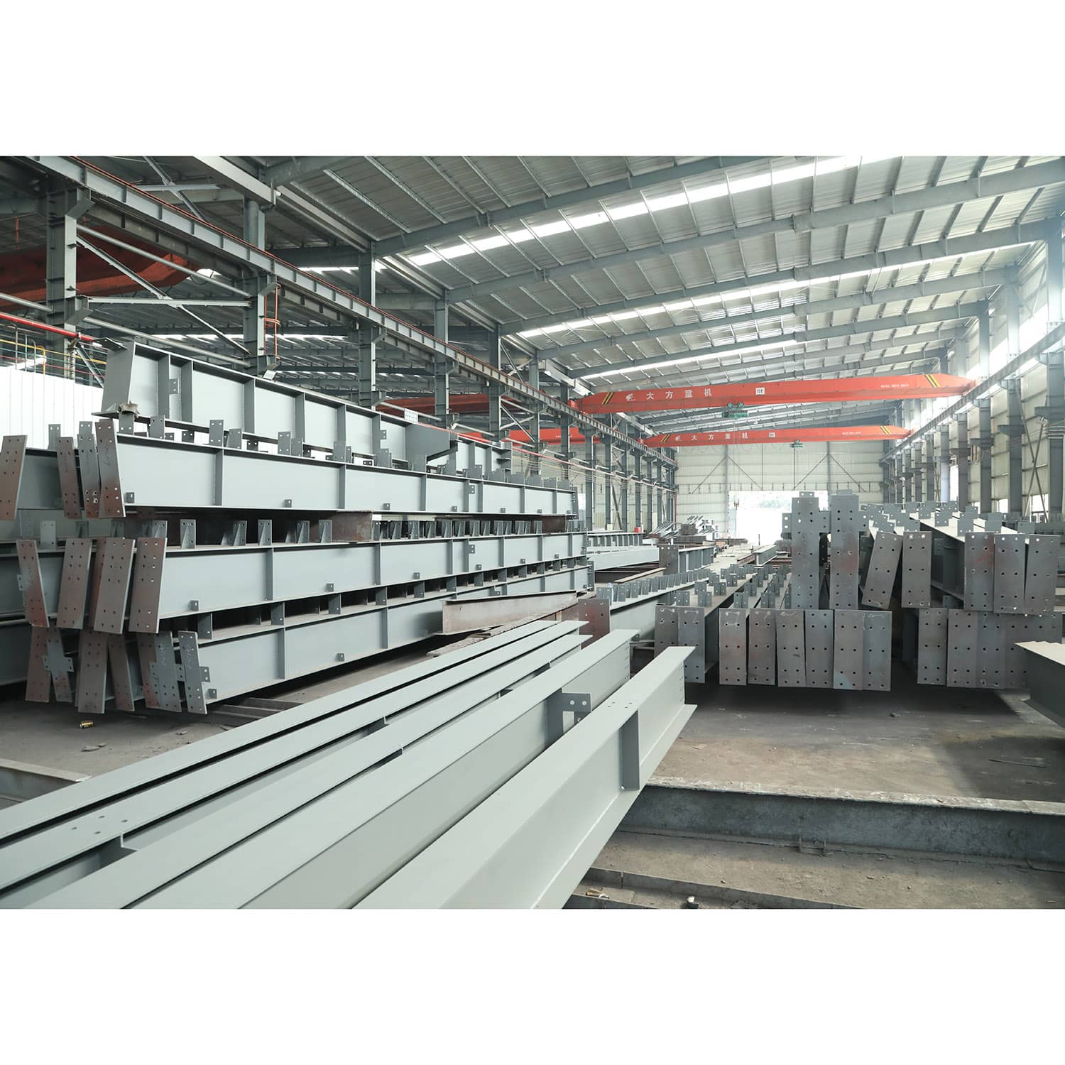 Ganyo Steel Structure factory production environment for prefabricated steel garages and sheds