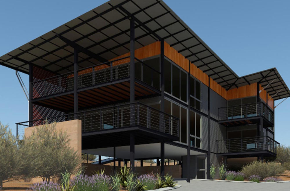 Steel eco-house office building in Australia