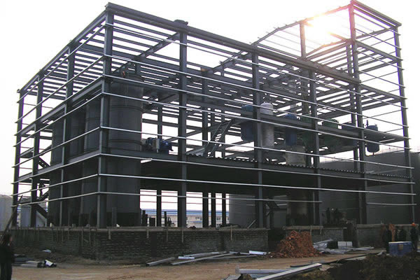 Multi-story steel structure office building with modern facade