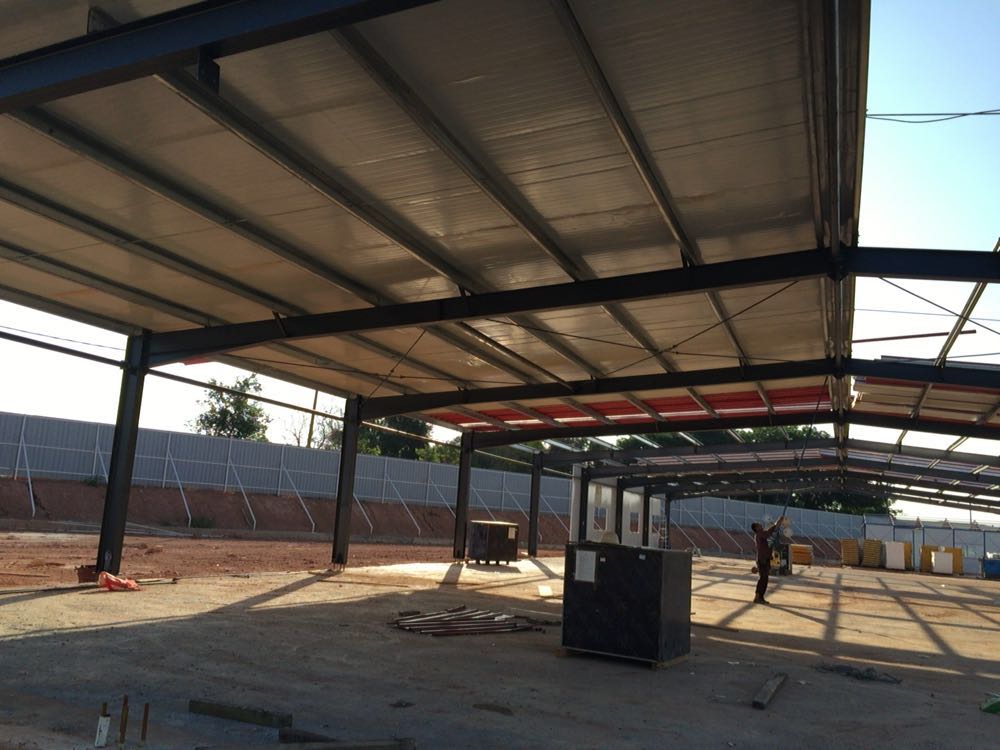 Labor camp steel building assembly