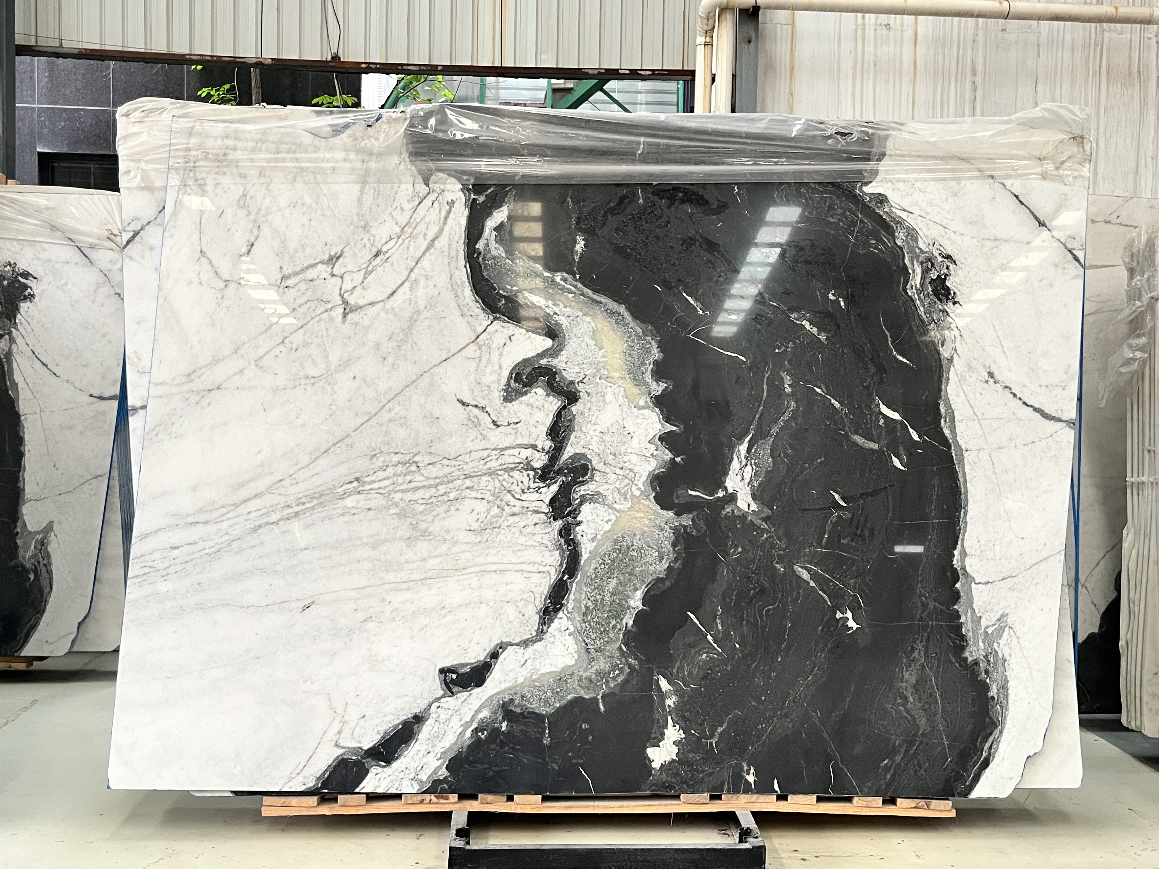 Panda White marble slab