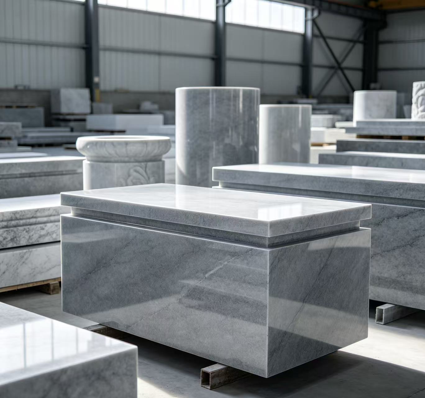 Precision-processed natural stone products from GLOBALSTONE stone processing factory in Shuitou, China