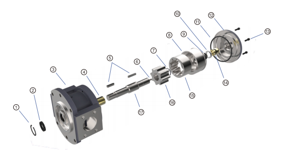 PSN100 exploded view showing internal components