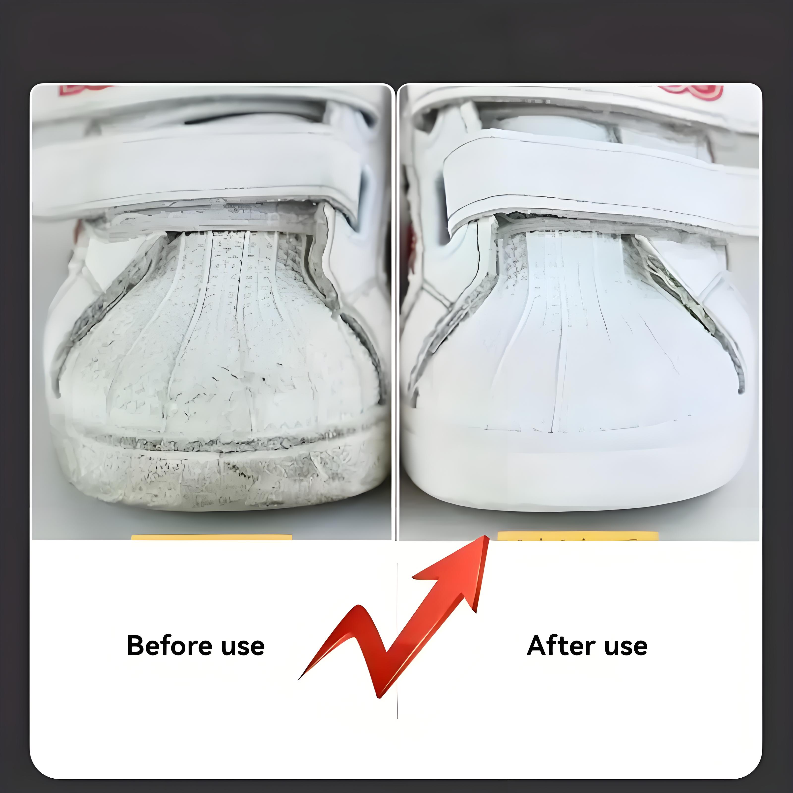 White shoes wipes liquid usage on sneaker