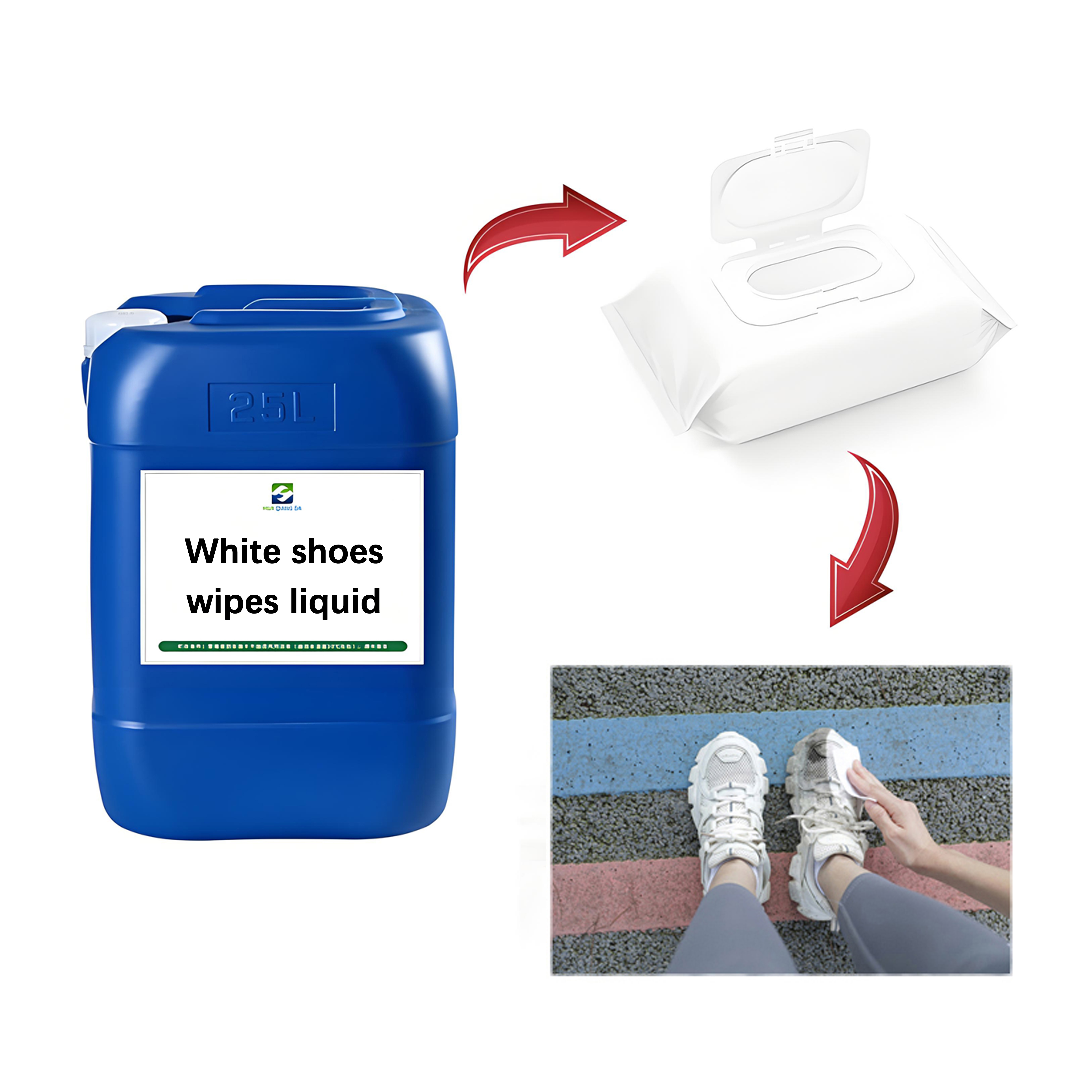 White shoes wipes liquid factory production