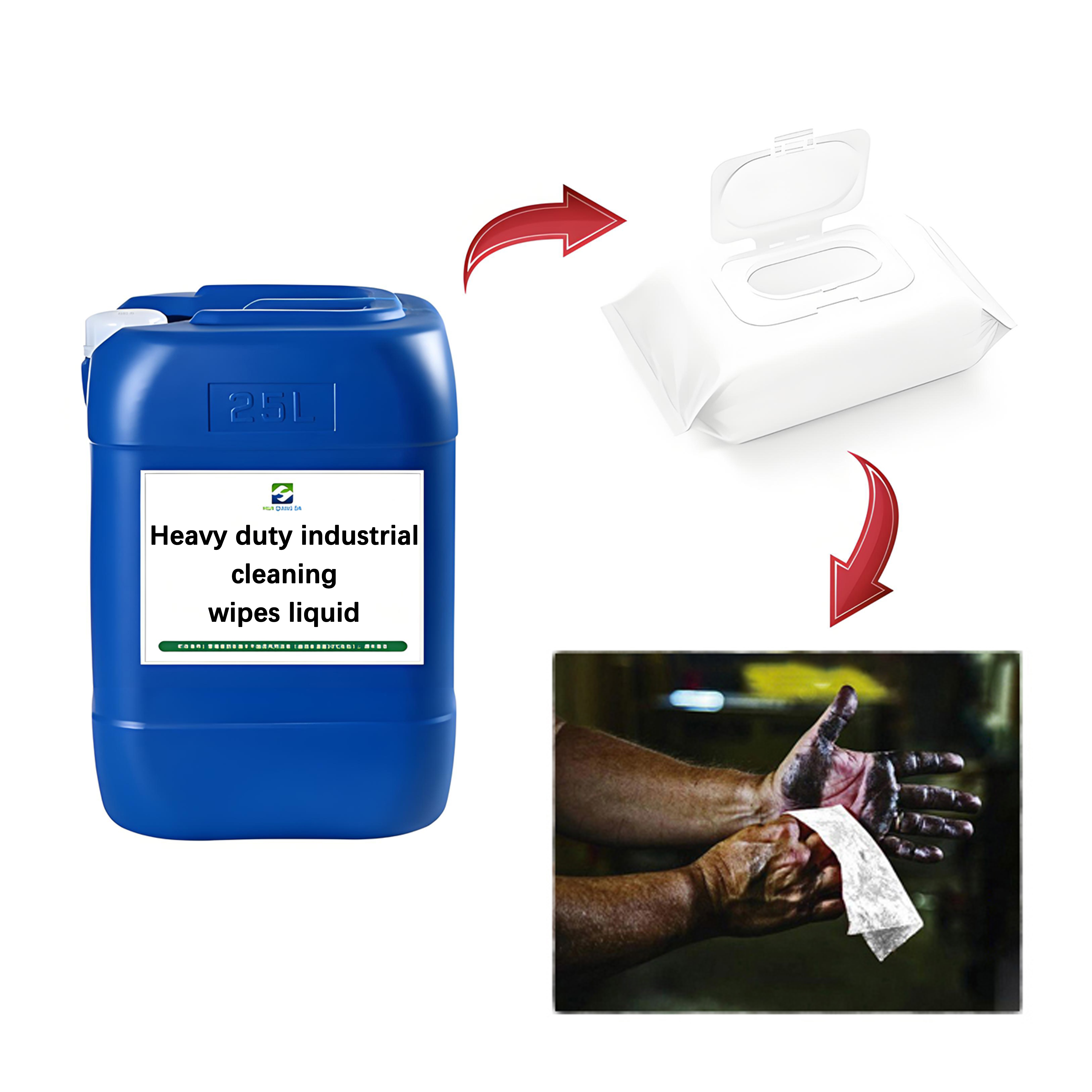 HUA-HD heavy duty industrial cleaning wipes liquid packaging details