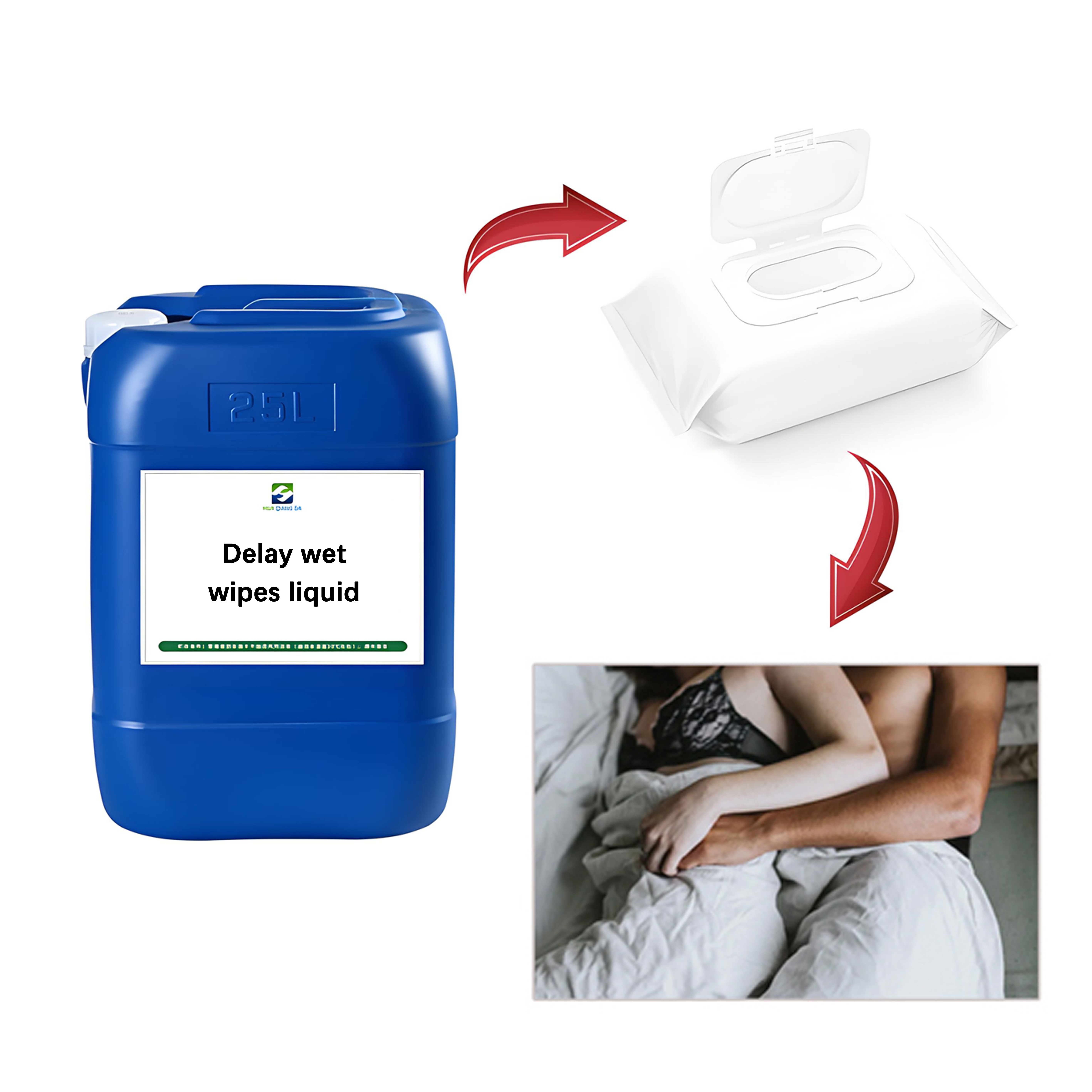 HUA-DW delay wet wipes liquid packaging