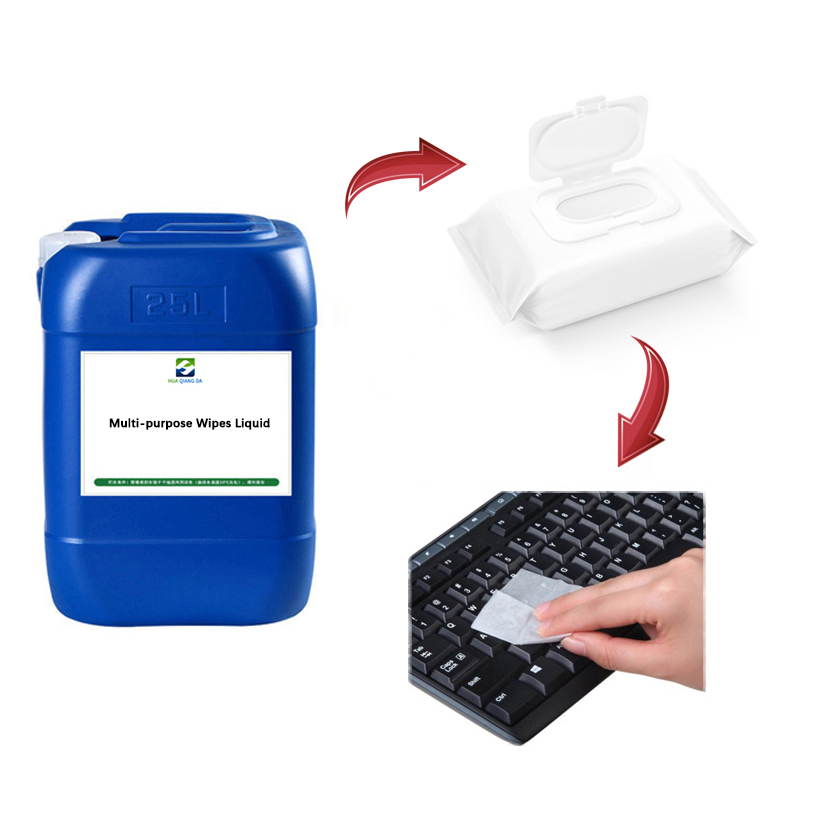 Multi-purpose wipes liquid production at Xiamen Huaqiangda Biotechnology Co., Ltd.