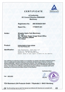CE Machinery Certificate