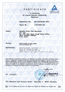 CE Machinery Certificate