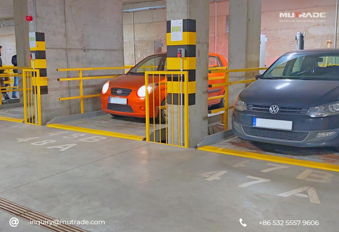Starke 2127 pit parking lift with hydraulic cylinder and chain drive, 2700 kg capacity and 200-450 V supply