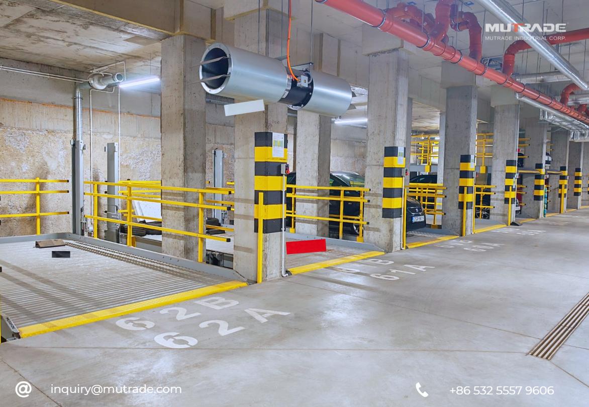 Starke 2127 two post pit parking lift installation at a residential development