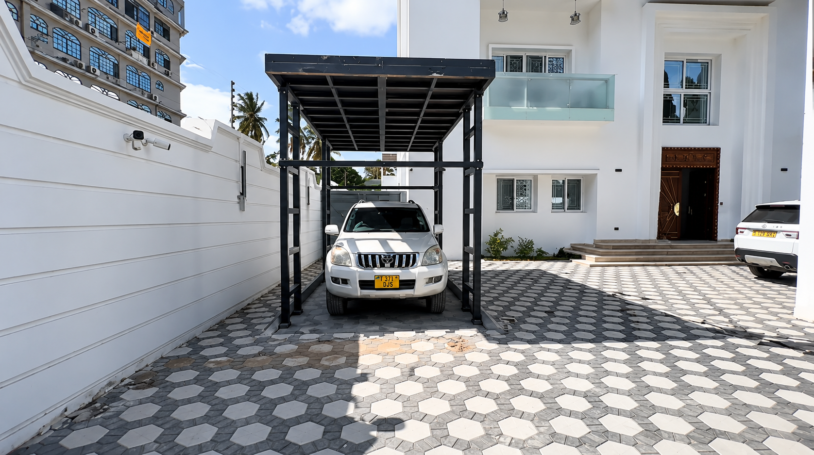 S-VRC-2 scissor lift platform parking lift doubling parking capacity in a private underground garage