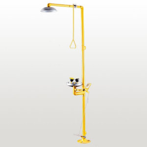 Compound emergency shower and eyewash