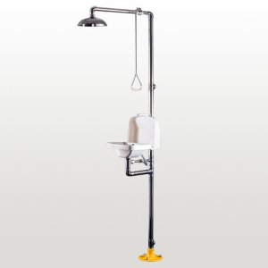 Compound emeregency shower and eyewash