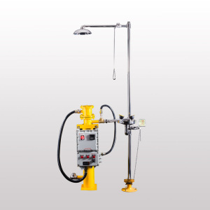 Electric heating shower and eyewash