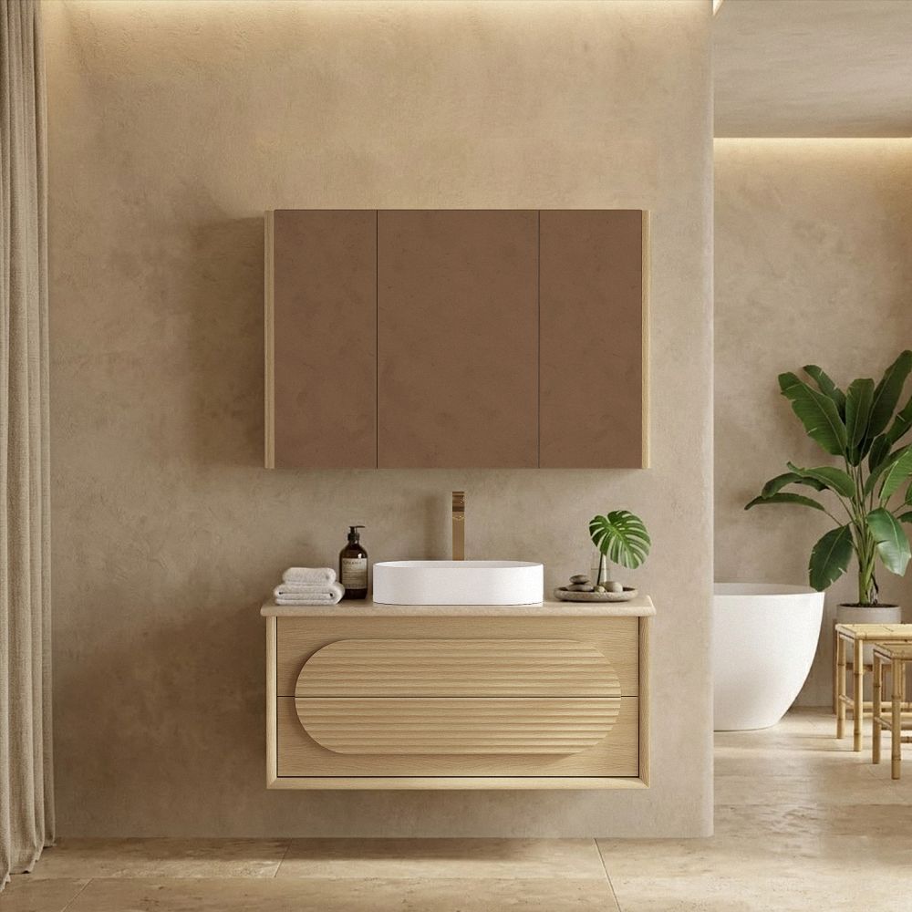 Bathroom vanity AS813108 with DTC hinge mirror cabinet doors
