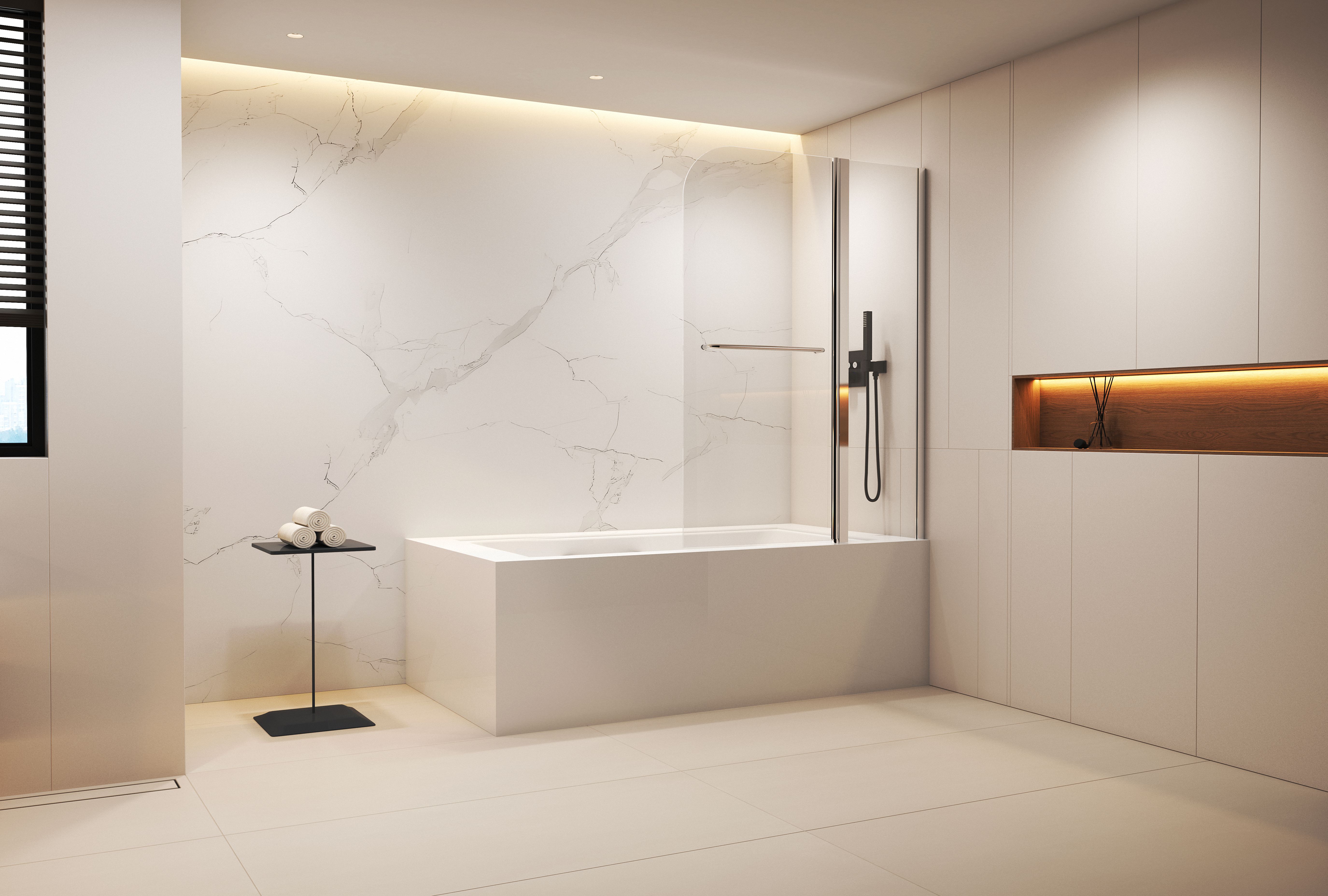 Bathtub shower door