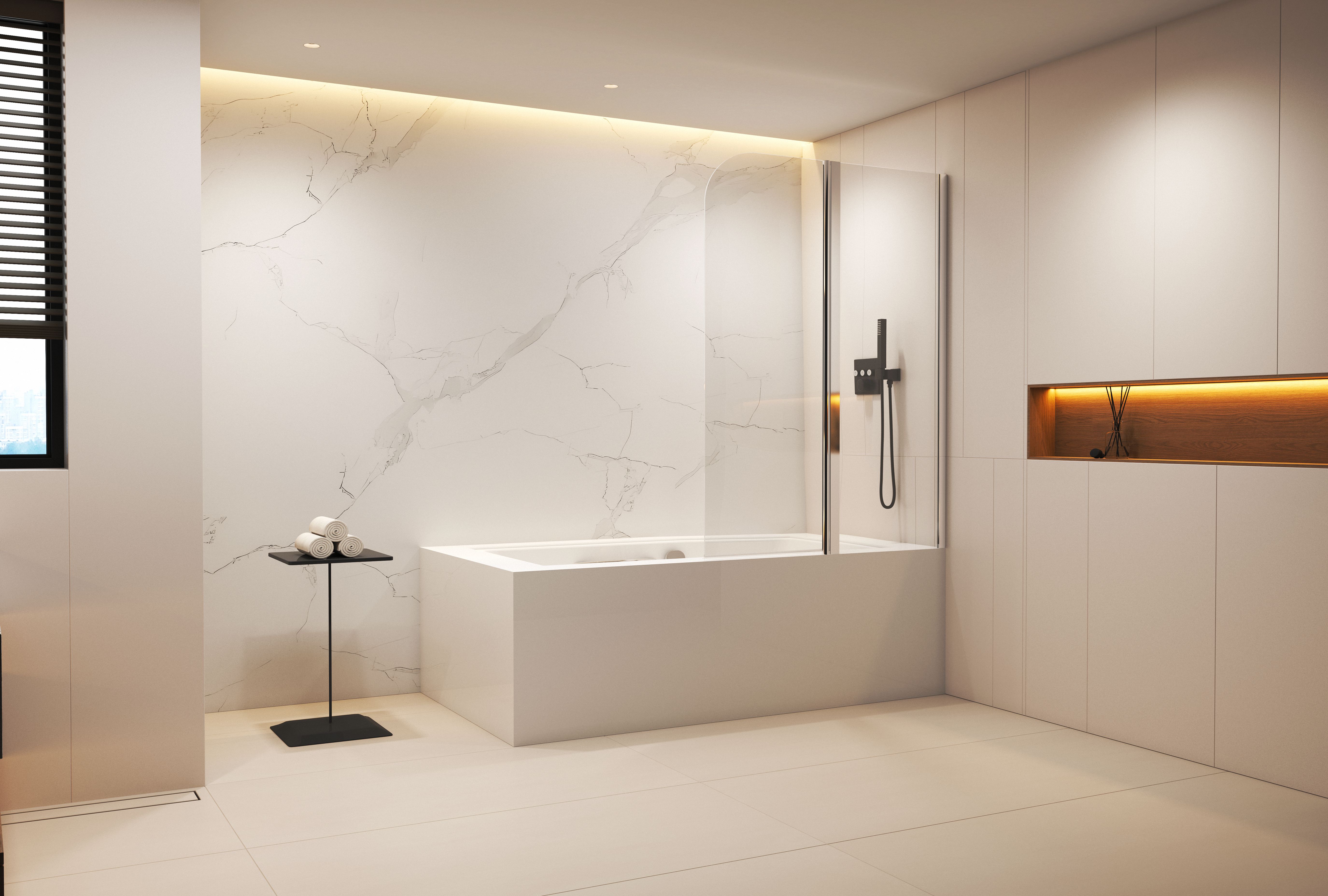Bathtub shower door