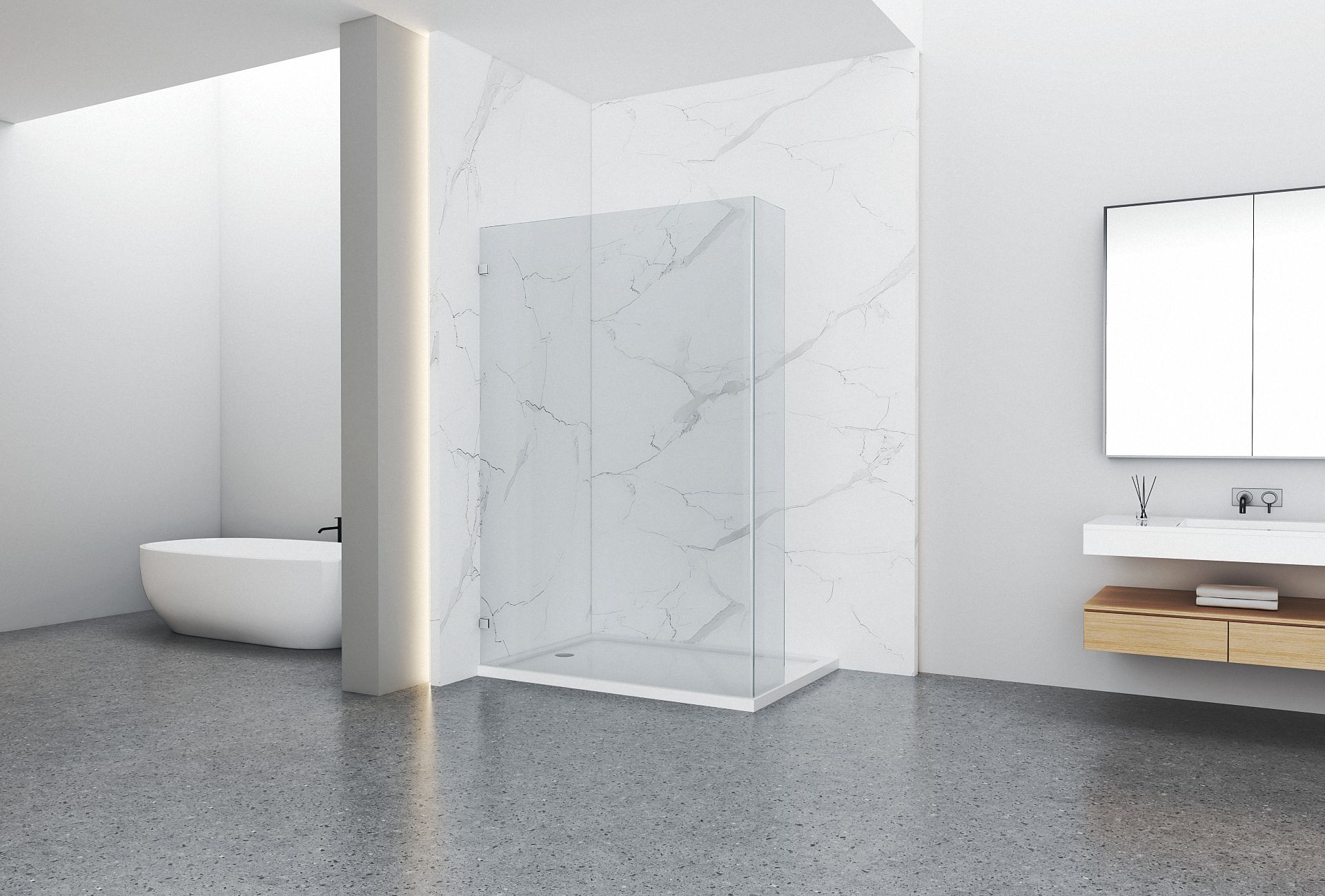 Shower screen model KL-AS001-5 Shower screen model KL-AS001-5
