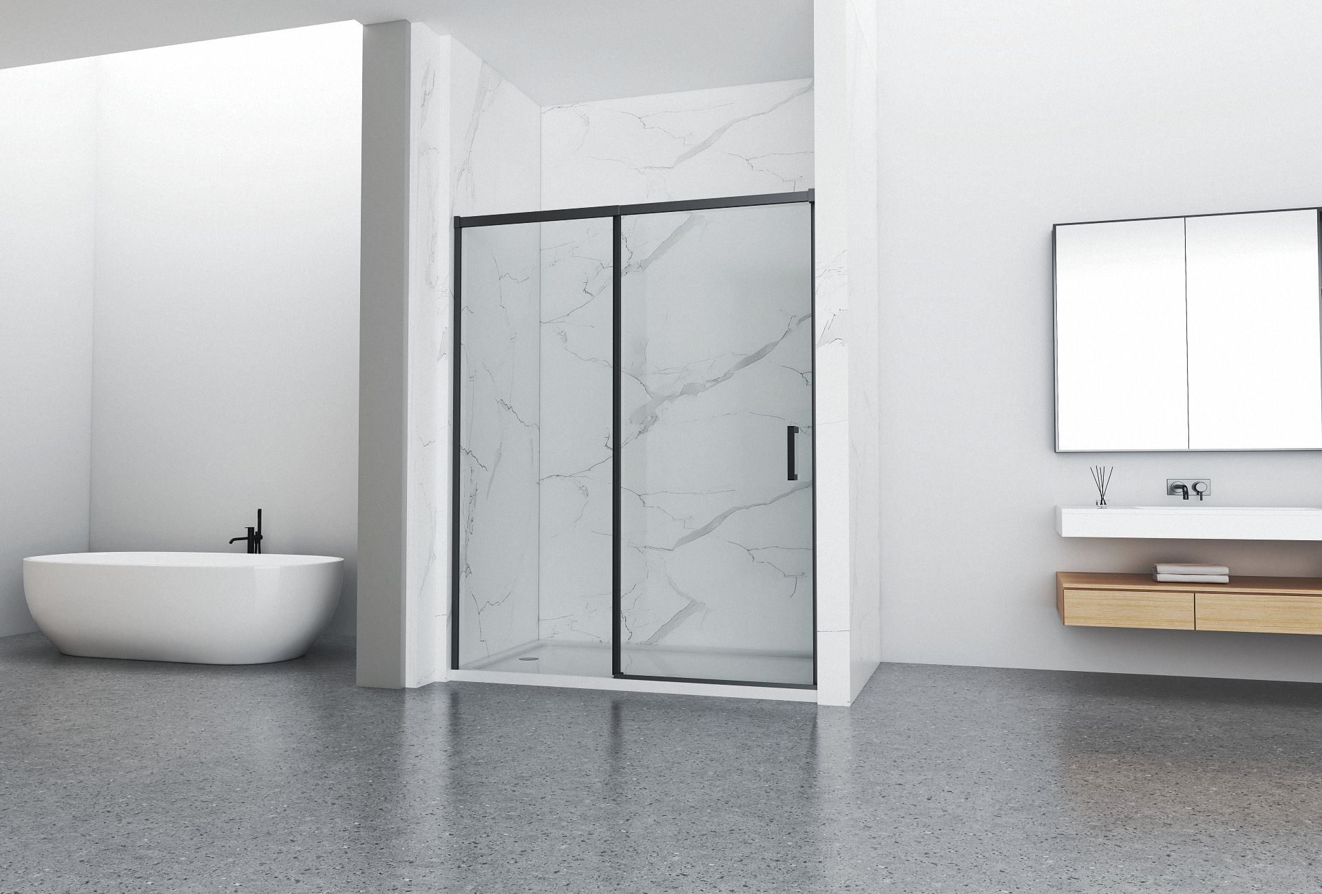 Sliding shower door