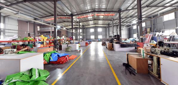 Factory production lines of an indoor playground equipment manufacturer