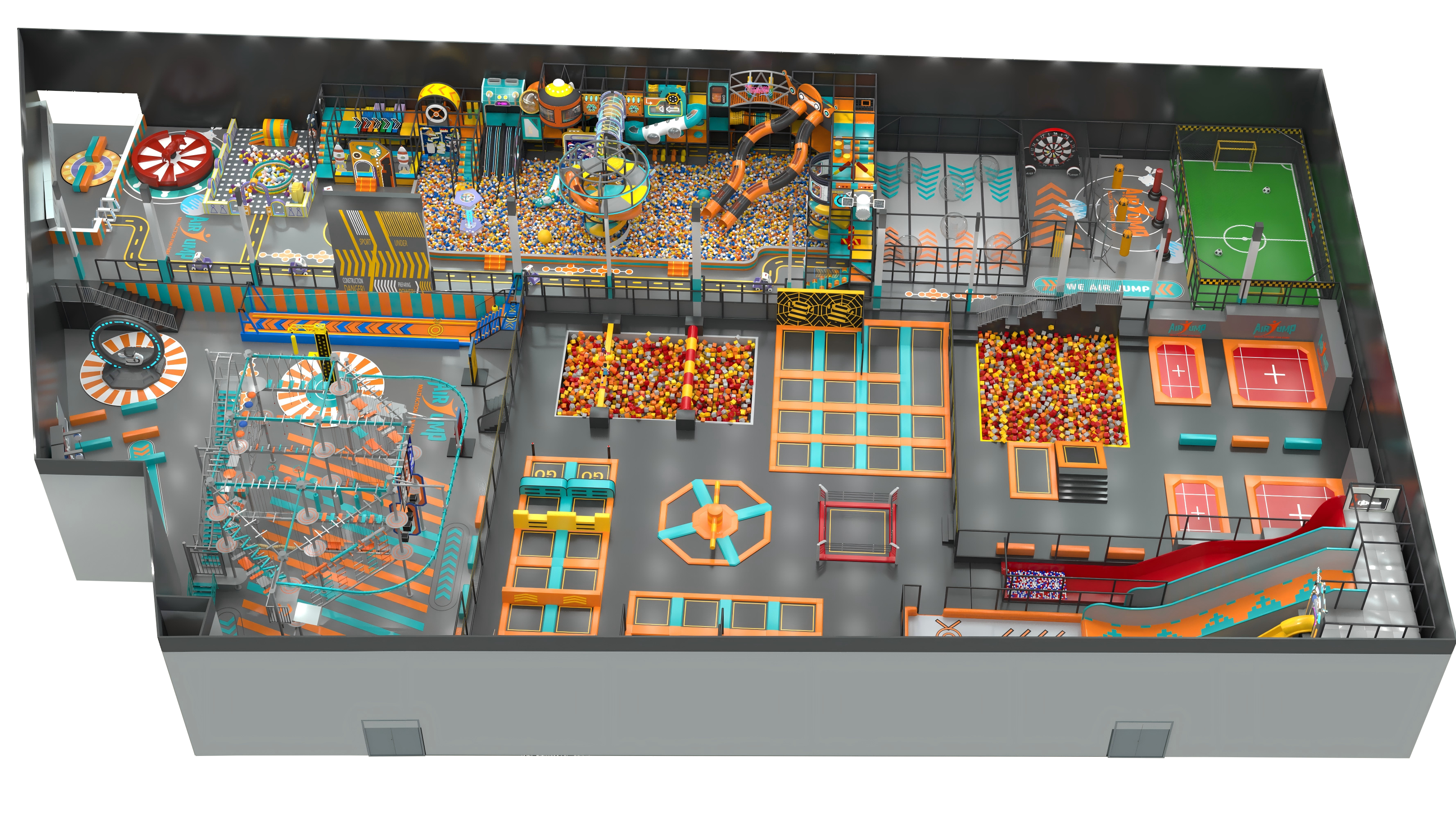 CTA image: Vasia indoor playground project delivery scene, inviting inquiries for quotations and samples
