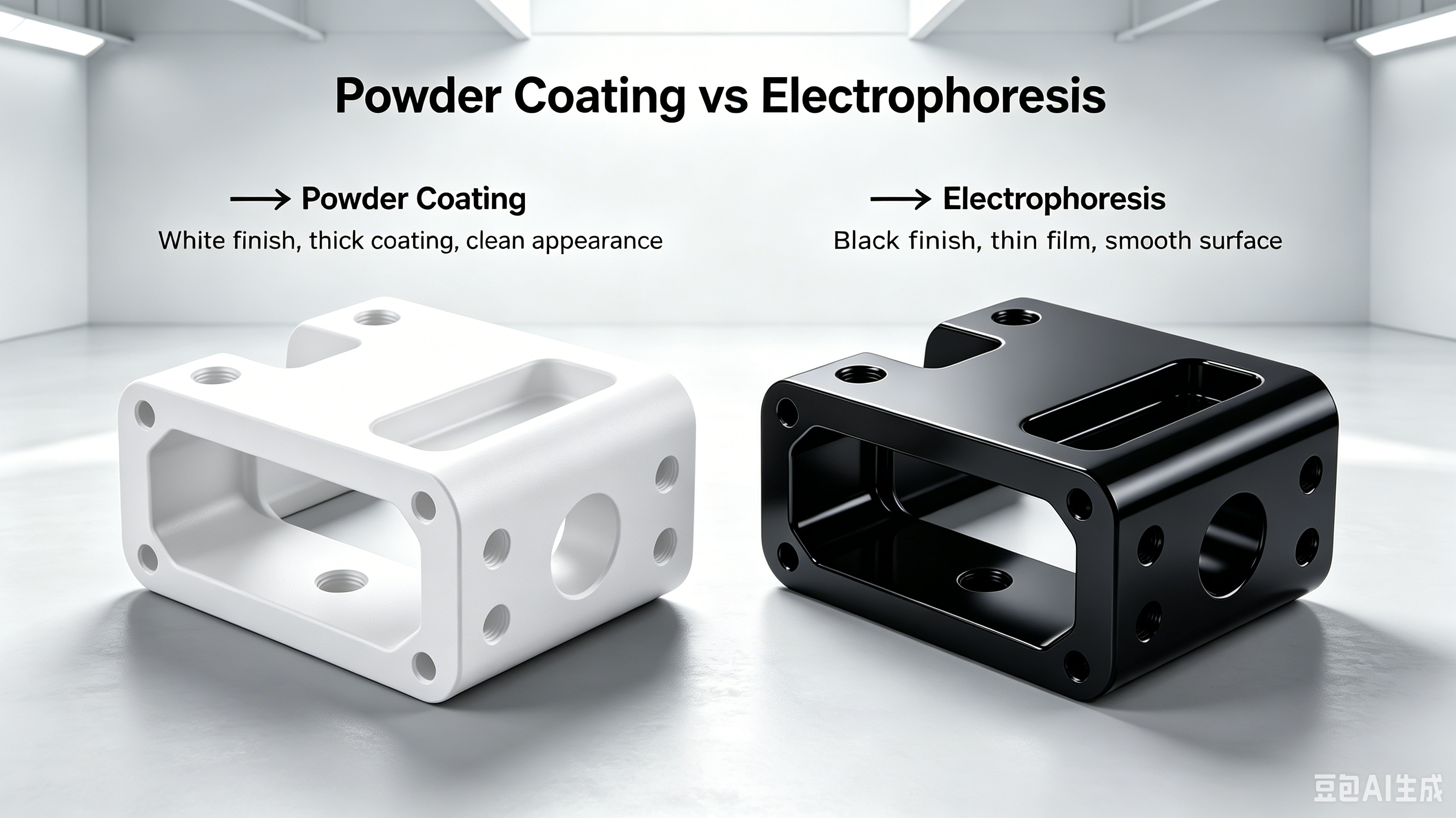 Finished Product Comparison: Powder Coating vs. E-Coating