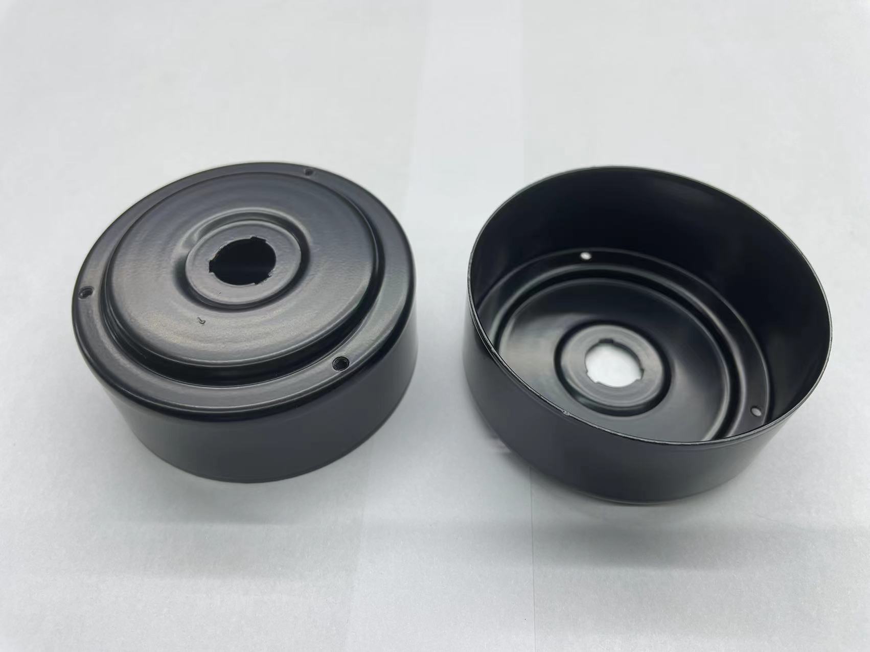 Black E-coated motor housing after 720-hour salt spray test