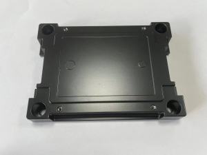Electrophoretic coating being applied to metal parts on a production line