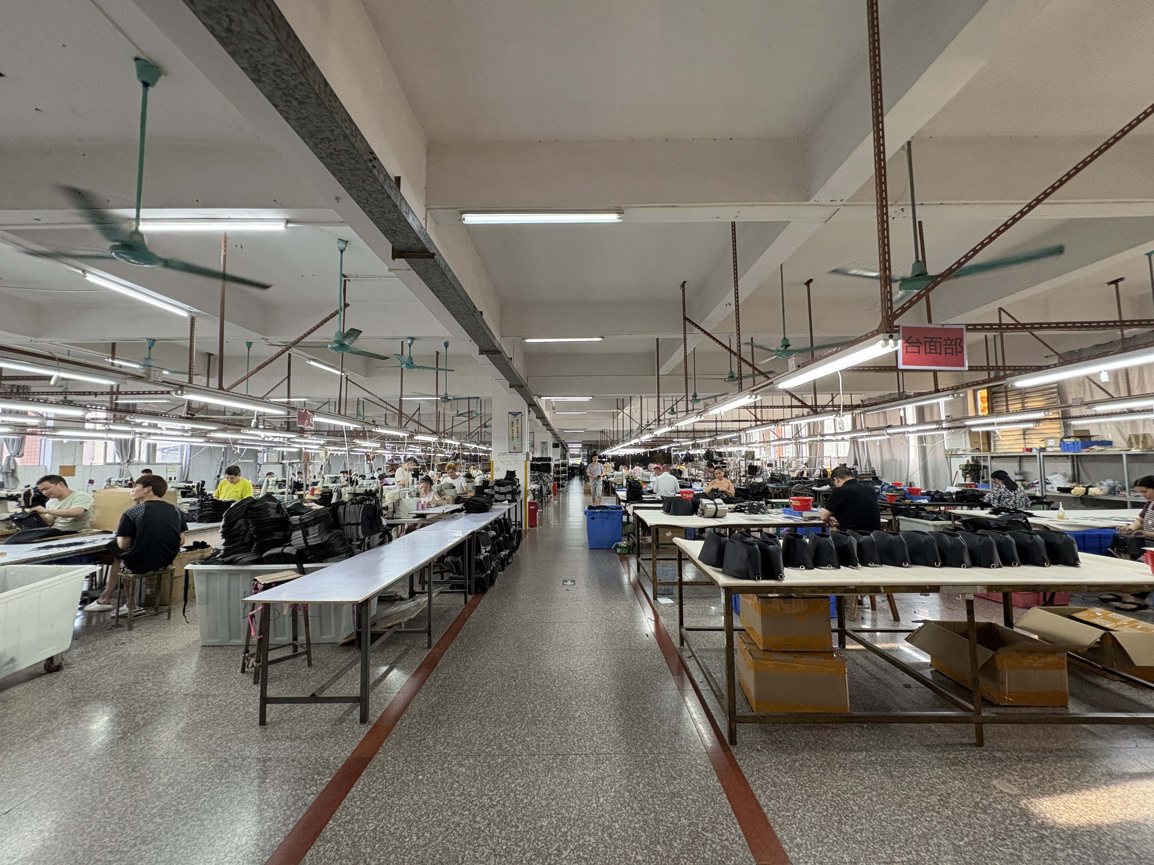 Leather goods factory interior