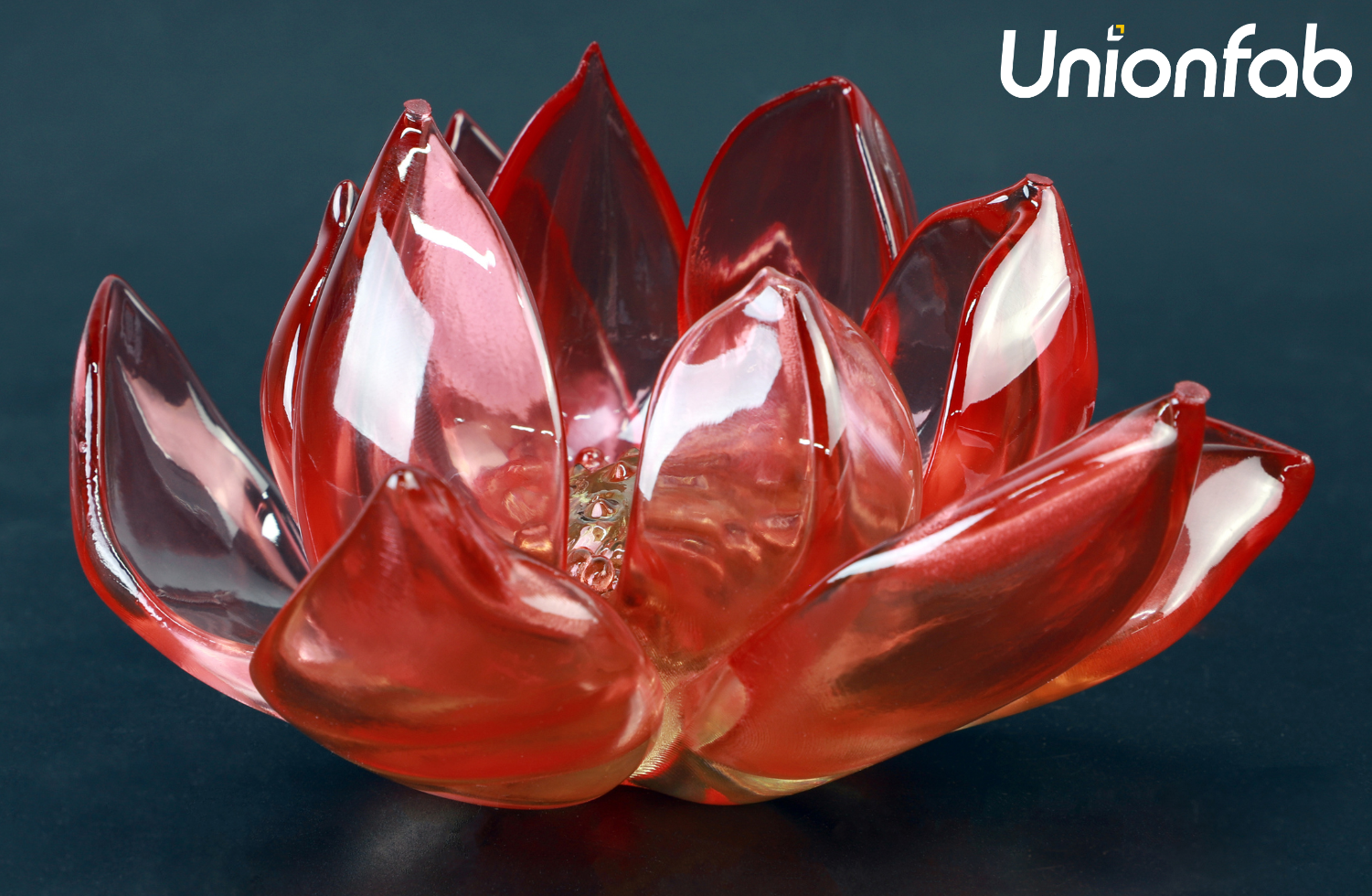 Colorful transparent SLA parts by Unionfab