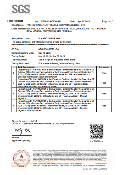 SGS Test Report
