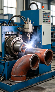 Automatic pipe bending welding machine
